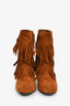 Roger Vivier Brown Suede Tassled Moccasin Boots Size 41