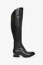 Alexander Wang Black Leather Cut-Out Knee High Boots Size 36.5
