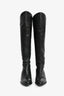 Alexander Wang Black Leather Cut-Out Knee High Boots Size 36.5