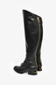 Alexander Wang Black Leather Cut-Out Knee High Boots Size 36.5