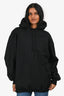 Balenciaga Black Cotton Logo Back Hoodie Size XS