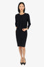 Gucci Black Jacquard Knitted Sleeveless Midi Dress With Cardigan Set Size L