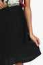 Pre-Loved Chanel™ 01C Black Silk Mini Skirt Size 42