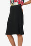 Pre-Loved Chanel™ 01C Black Silk Mini Skirt Size 42