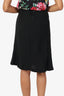 Pre-Loved Chanel™ 01C Black Silk Mini Skirt Size 42