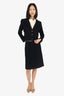 Pre-Loved Chanel™ 02A Black Cashmere Skirt Suit Set Size 38