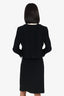 Pre-Loved Chanel™ 02A Black Cashmere Skirt Suit Set Size 38