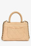 Pre-Loved Chanel™ 2022+ Beige Quilted Caviar Extra Mini Coco Handle Flap Bag