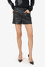 Helmut Lang Black Leather Shorts Size 6