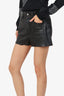 Helmut Lang Black Leather Shorts Size 6
