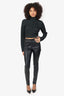 Helmut Lang Black Leather Leggings Size 4