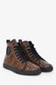 Fendi Brown/Black Zucca High Top Sneakers Size 35