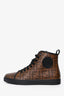 Fendi Brown/Black Zucca High Top Sneakers Size 35