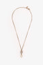 Pre-Loved Chanel™ 2012 Gold Tone Metal/Faux Pearl CC Pendant Necklace