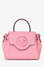 Versace Pink Leather Small La Medusa Top Handle with Strap