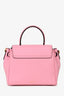 Versace Pink Leather Small La Medusa Top Handle with Strap