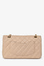 Pre-Loved Chanel™ 2009-10 Beige Caviar Leather Medium Double Flap