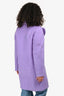 Carven Purple Virgin Wool Long Coat Size 34