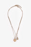 Pre-Loved Chanel™ Gold Toned Pink CC Pearl Pendant Necklace