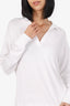 Rag & Bone White Long Sleeve Collar Detail Top Size XS