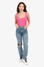 Agolde Blue Denim 90's Pinch Waist High Rise Ripped Jeans Size 23