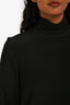Vanessa Seward Black Silk Mock Neck Top Size 34