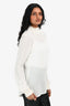 Reformation White Smocked Neck Long Sleeve Top Size XS