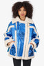 Nicole Benisti Blue Metallic Shearling Jacket Size XS