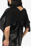 Junya Watanabe Comme De Garcons Black Leather/Organza Dress Size S