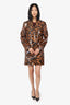 Kwaidan Editoions Brown/Black PVC Tiger Print Coat Size 36