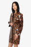 Kwaidan Editoions Brown/Black PVC Tiger Print Coat Size 36