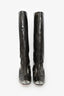 Miista Grey Distressed Leather 'Finola' Tall Boots Size 36