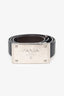 Prada Black/Brown Reversible Leather Belt Size 85