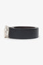 Ferragamo Black/Brown Reversible Gancini Logo Belt