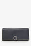 Bvlgari Grey/Yellow Leather Long Wallet