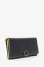 Bvlgari Grey/Yellow Leather Long Wallet
