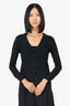 Jil Sander Black Wool Long Sleeve Cardigan Size 36