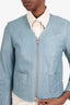 Zadig & Voltaire Blue Leather Jacket Size S