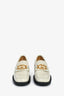 Gucci Cream Leather GG Square Toe Loafers Size 38