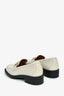 Gucci Cream Leather GG Square Toe Loafers Size 38