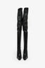 Saint Laurent Black Lambskin Leather 'Nina' Thigh High Boots Size 37