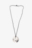 Tiffany & Co. Sterling Silver Elsa Peretti Round Pendant Silk Cord Necklace