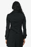 Burberry Black Cotton 'Sandringham' Double Breasted Trench Coat Size 2 US
