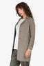 'S Max Mara Taupe Virgin Wool/Angora Single Breasted Coat Size 4 US