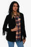Maje Black Suede Fringe Jacket Size 38