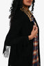 Maje Black Suede Fringe Jacket Size 38