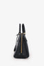 Prada Black Saffiano Leather 'Lux Promenade' Top Handle Bag with Strap