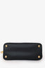 Prada Black Saffiano Leather 'Lux Promenade' Top Handle Bag with Strap