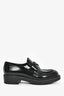 Prada Black Brushed Leather Loafers Size 39
