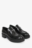 Prada Black Brushed Leather Loafers Size 39